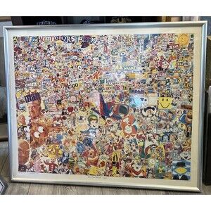 Micheal Albert Y2K Poster  " The Sermon On The Mount Cereals And Candy  Collage